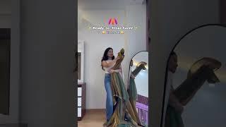 Ready to wear saree from myntra #myntrahaul #sareelove #youtubeindia