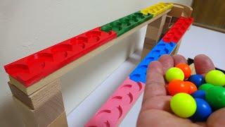 Marble run  Rainbow wave slope and carpenter wooden slope course​