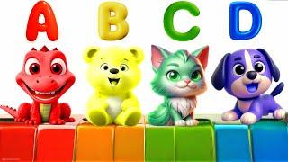 A to Z Animals Names️ | C for Cat D for Dog | All Animal Names For Kids| Kids Songs