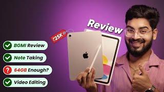 iPad 10th Generation Review for Students & Video Editing  64GB Enough ? BGMI Test & Camera Test