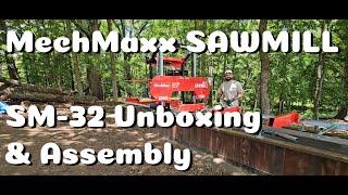 MechMaxx Sawmill SM-32 Review: Unboxing and Assembly. This thing has a huge 20' Track.