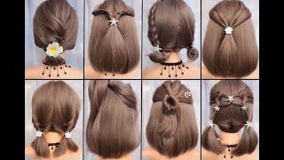 ‍ 8 Peinados con COLETAS para Cabello CORTO (Paso a Paso) ‍