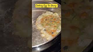 Cooking Egg Fu Young with veggies #shortsfeed #shorts