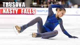 Alexandra Trusova's Falls Compilation | Трусова