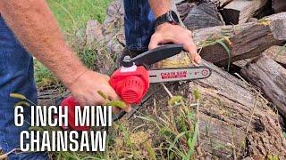 Mini Chainsaw 6 Inch | Small Handheld Chainsaw