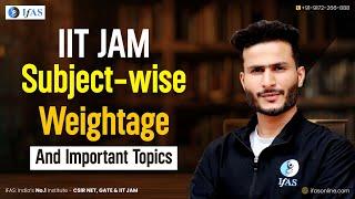 IIT JAM Biotechnology 2025 | Subject Wise Weightage & Important topics | IIT JAM Marks Distribution