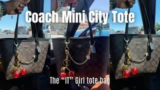 NEW PURSE | Coach Outlet Mini City Tote Unboxing and What Fits