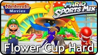 Mario Sports Mix - Sports Mix Flower Cup (Hard, 3 Players, Luigi, Black Mage and Ninja)