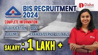 BIS RECRUITMENT 2024 / BUREAU OF INDIAN STANDARDS.. Complete details- Exam pattern #bisrecruitment