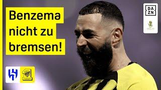 Elfer-Krimi! Benzema mit Doppelpack zum Matchwinner: Al-Hilal - Al-Ittihad | Kings Cup | DAZN