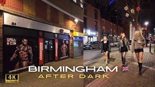 Birmingham Nightlife A Walk Tour of Gay Village and Chinatown After Dark 4K