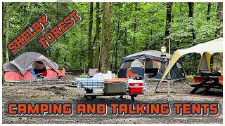 Primitive camping at Shelby Forest and talking about tents