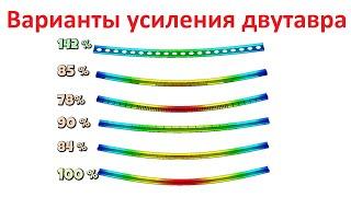 Усиление двутавровой балки проверка эффективности несущих способностей #solidworkssimulation