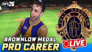  AFL 26 Pro Career - SEASON 1 BROWNLOW MEDAL
