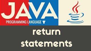 Return Statements | Java | Tutorial 14