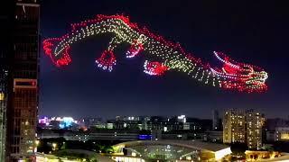 Dragon Boat Show with 1500 drones in Shenzhen, China, #drone light show