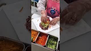 【路边摊小吃-街边美食-chinese street food】紫米饭团 分量超大才6元