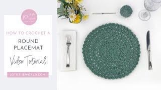 Round Placemat Crochet Pattern - How to Crochet Round Placemats Step by Step