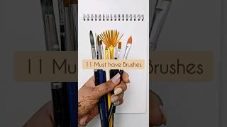 Types of brushes and their uses  #shorts #art