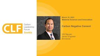 Material Science and Innovation - Carbon Negative Portland Cement with Will Nguyen