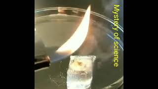 Fire  on Ice as a magic (बर्फ पर आग) #mystery of science #short #chemistry videos #science videos