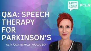 Q&A: Speech Therapy for Parkinson's