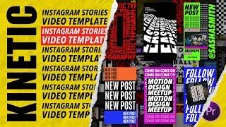 TOP Kinetic Instagram Stories Template | for Premiere Pro