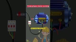 3 phase  motor running without phase||