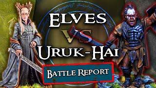 Mirkwood Elves vs Uruk Hai! | MESBG Battle Report