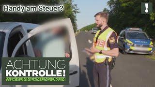 Verkehrsregeln zum Feierabend missachtet!  Handy am Steuer! | Achtung Kontrolle