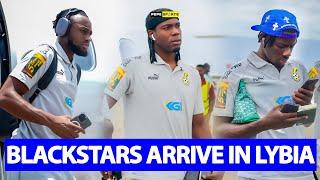 JUST INBLACK STARS  ARRIVE IN LYBIA TO PLAY SUDANWITH 25 PLAYERS -COACH OTTO ADDO IS ........