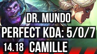 DR. MUNDO vs CAMILLE (TOP) | 5/0/7 | NA Grandmaster | 14.18