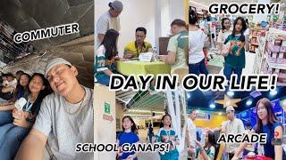 A DAY IN OUR LIFE! (SCHOOL GANAPS + Grocery & Arcade Bonding!) CABASE FAM!