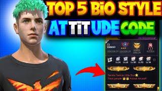 " Top 5 attitude bio style free fire tranding bio style  free fire bio color name" Free fire max