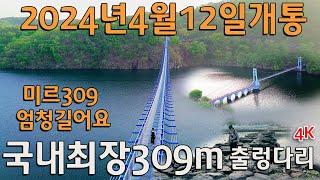 미르309 출렁다리 와 함께 하늘다리 진천농다리 와 함께 조성된 수변데크길 을 걸어봅니다