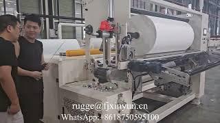 High speed 600 mm diameter maxi roll slitting rewinding machine