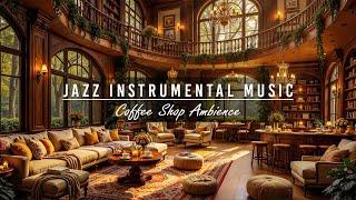 Cozy Coffee Shop Ambience  Relaxing Jazz Instrumental Music & Bird Sounds for Relaxation,Study,Work
