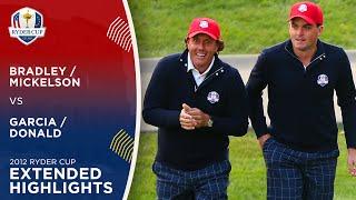 Mickelson & Bradley vs Garcia & Donald | Extended Highlights | 2012 Ryder Cup