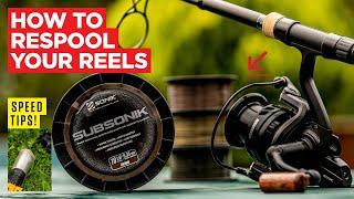 How To Respool Your Reels | Loading Line Correctly | Carp Fishing