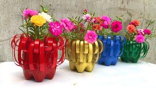 Fabrication plastic bottle into gogreentv style flower pot