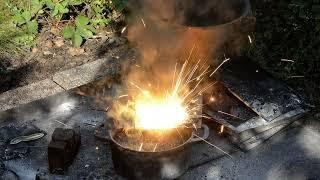 Thermite: Zirconium + copper oxide ( Zr+CuO )