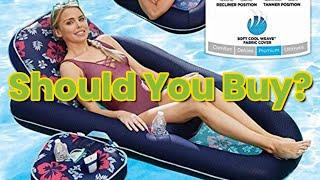 Review Aqua Campania Ultimate 2/1 Recliner & Tanner Pool Lounger with Adjustable Backrest AQL14856AZ