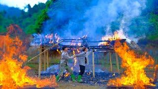 BIG FIRE DESTROYS CHICKEN FARM! Sang Vy REBUILD AND RAISED 2000 CHICKENS - Aquaculture