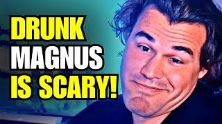 DRUNK Magnus Carlsen plays INSANE MOVES to DESTROY GMs in Blitz