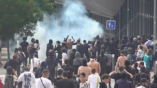 Tear gas fired at Nanterre protest