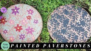 DIY Painted Pavestone Garden Art