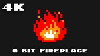 8 Bit Videogame Fireplace 4K Retro Arcade Nintendo Fire | 8 HOURS