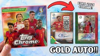 NEW! Topps Chrome Euro 2024 hobby box opening! Yamal Match Ball chase!