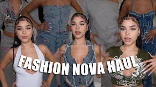 FASHION NOVA HAUL || low rise jeans, sets, summer tops