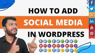 How to Add Social Media Icons to WordPress Website [in Hindi]